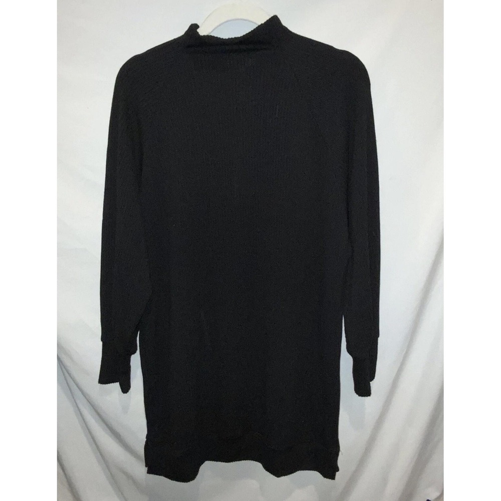 Socialite Sweater Dress Womens‎ Medium Black Mock Neck Long Sleeve Ribbed Knit